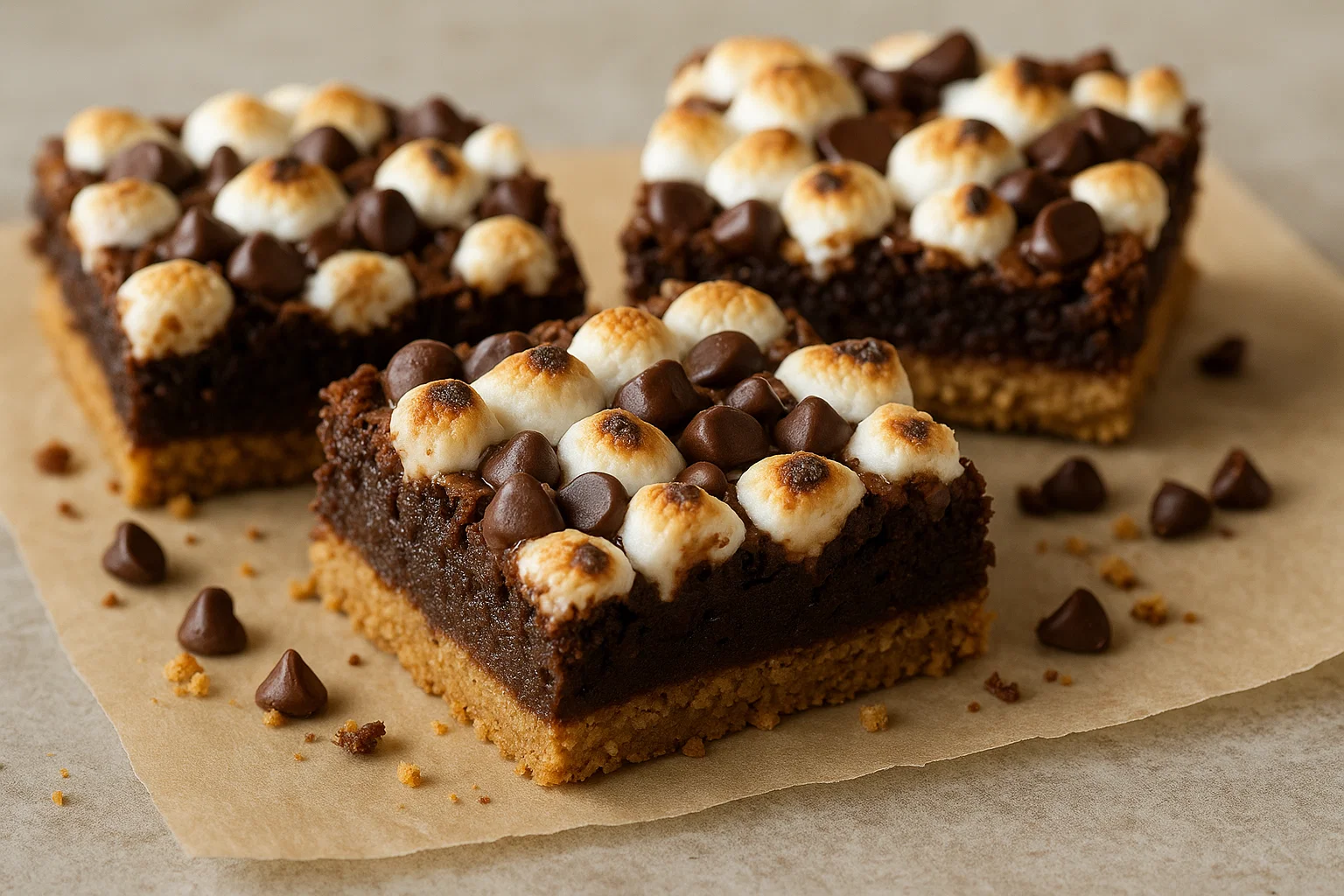 S'mores Gooey Brownie Bars - Pin Your Pin