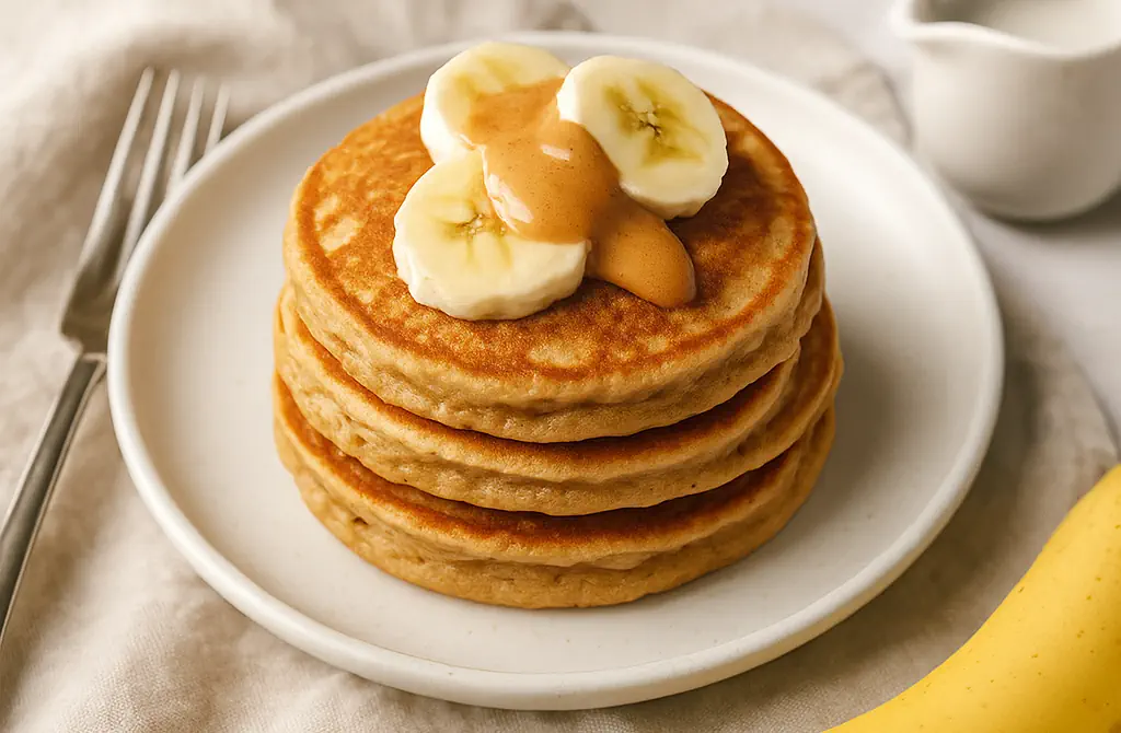 Fluffy Banana Oat Pancakes (No Sugar Added)