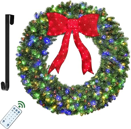 King of Christmas 4-ft Pre-lit Wreath