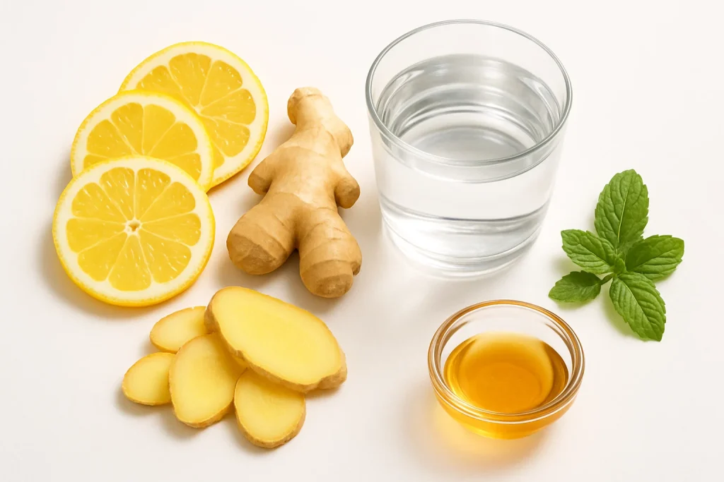 Lemon-ginger detox water recipe